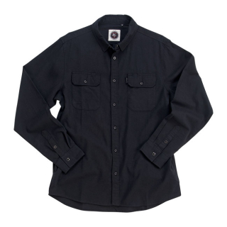 Biltwell Blackout Flannel Shirt Black Size S i gruppen Kläder & Utrustning / Kläder / Skjortor hos Blixt&Dunder AB (944425)
