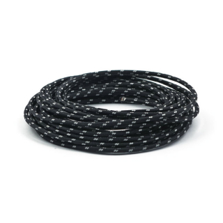 Classic Cloth Covered Wiring, 25Ft. Roll. Black/White i gruppen Reservdelar & Tillbehör / Eldelar / Elkabel & Kontakter / Elkabel hos Blixt&Dunder AB (951801)
