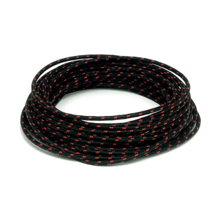 Classic Cloth Covered Wiring, 25Ft. Roll. Black/Red Univ. i gruppen Reservdelar & Tillbehör / Eldelar / Elkabel & Kontakter / Elkabel hos Blixt&Dunder AB (951831)
