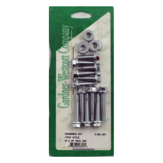 GW, rocker box top bolt kit. Flanged hex, chrome 99-17 Twin Cam (NU) C i gruppen  hos Blixt&Dunder AB (977171)