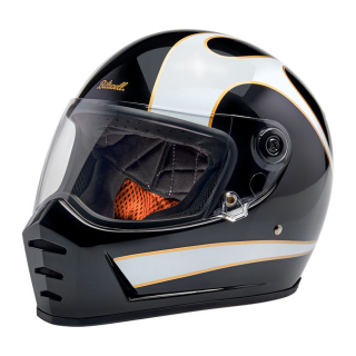 Biltwell Lane Splitter helmet white flames Size XL Progressively style i gruppen Kläder & Utrustning / Hjälmar / Biltwell Lane Splitter  hos Blixt&Dunder AB (985738)
