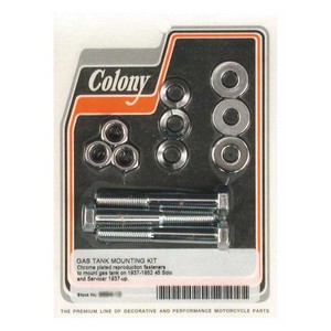 Colony, Oil Tank Mount Kit. Chrome Plated 37-52 All 45