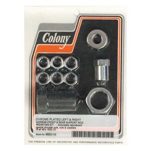 Colony, Floorboard Support Rod Mount Kit. Chrome All 32-73 45