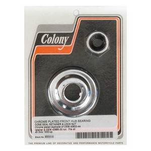 Colony, Wheel Bearing Cone Seal Retainer & Nut Kit. Chrome 30-52 45