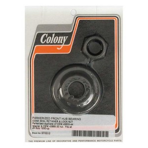 Colony, Wheel Bearing Cone Seal Retainer & Nut Kit. Black 30-52 45
