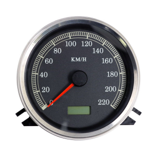 Fl Speedometer, '95-03 Face', Black. Electronic Drive 99-03 Softail (E i gruppen Reservdelar & Tillbehr / Mtare / Hastighetsmtare Elektronisk hos Blixt&Dunder AB (991106)