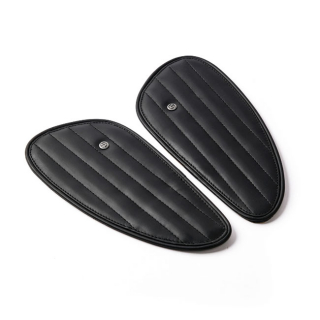 Trip Machine, Classic Leather Tank Pad Set. Black Universal Handmade L i gruppen Reservdelar & Tillbehr / Tankar / Tankpanel hos Blixt&Dunder AB (995667)