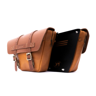 Trip Machine, Wingman Side Panel Bag Set. Vintage Tan 18-24 Royal Enfi i gruppen Reservdelar & Tillbehr / Ram och chassidelar / Sadlar / Sadlar vrigt hos Blixt&Dunder AB (995693)