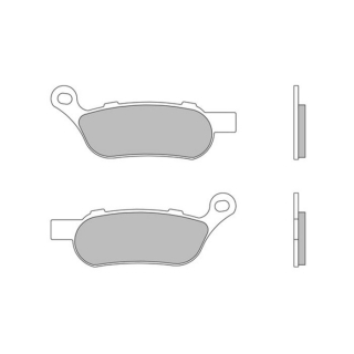 Brembo, brake pad set. Sintered. Rear Rear: 08-17 Softail, Dyna i gruppen Servicedelar & Olja / Twin Cam / Bromsklossar Twin Cam hos Blixt&Dunder AB (996225)