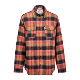 Biltwell Hi Test Flannel Shirt Rust Size XL i gruppen Kläder & Utrustning / Kläder / Skjortor hos Blixt&Dunder AB (996726)