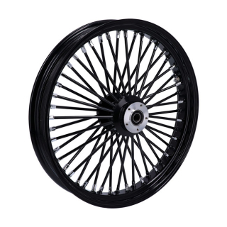 Mcs Radial 48 Fat Spoke Front Wheel 3.50 X 23 Df Black Custom Applicat i gruppen Reservdelar & Tillbehr / Hjul & bromsar / Hjul /  Kompletta ekerhjul 23