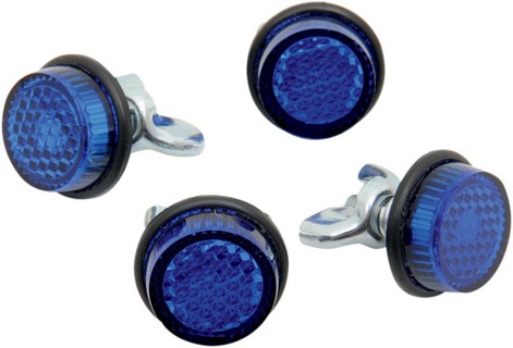 Chris Products Mini Reflectors 4-Blue Mini Reflectors 4-Blue i gruppen Reservdelar & Tillbehr / Lampor & Tillbehr / Nummerskylt / Nummerskyltsbelysning hos Blixt&Dunder AB (CH4B)