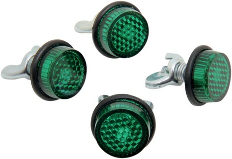 Chris Products Mini Reflectors 4-Green Mini Reflectors 4-Green i gruppen Reservdelar & Tillbehr / Lampor & Tillbehr / Nummerskylt / Nummerskyltsbelysning hos Blixt&Dunder AB (CH4G)