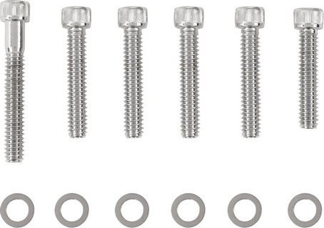 Drag Specialties Chrome Socket-Head Cam Cover Bolt Kit Knurled Sckt Hd i gruppen Reservdelar & Tillbehr / Skruv- / monteringskit / Skruvkit Motor / Skruvkit Botten hos Blixt&Dunder AB (DS190398)