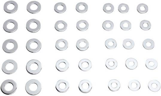 Drag Specialties Flat Washer Kit Chrome Chr S.A.E.Washr Kt (35) i gruppen Verktyg & Skruv / Skruv, muttrar & brickor / Kromat / Kromad brickor hos Blixt&Dunder AB (DS190501)