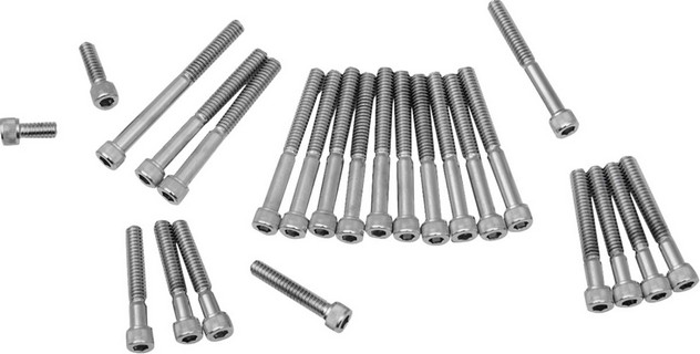 Drag Specialties Chrome Socket-Head Primary/Cam Cover Bolt Kit Knurled i gruppen Reservdelar & Tillbehr / Skruv- / monteringskit / Skruvkit Motor / Skruvkit Botten hos Blixt&Dunder AB (DS190750)