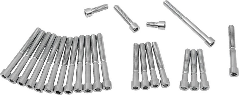 Drag Specialties Chrome Socket-Head Primary/Cam Cover Bolt Kit Smooth i gruppen Reservdelar & Tillbehr / Skruv- / monteringskit / Skruvkit Motor / Skruvkit Botten hos Blixt&Dunder AB (DS190750S)