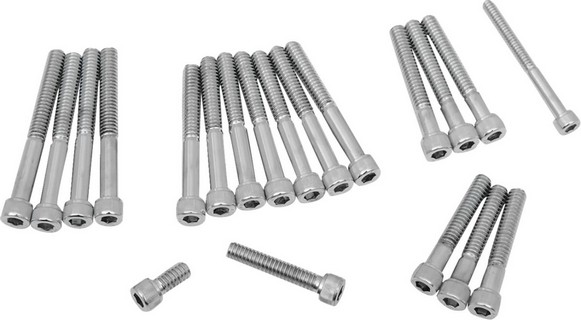 Drag Specialties Chrome Socket-Head Primary/Cam Cover Bolt Kit Knurled i gruppen Reservdelar & Tillbehr / Skruv- / monteringskit / Skruvkit Motor / Skruvkit Botten hos Blixt&Dunder AB (DS190751)