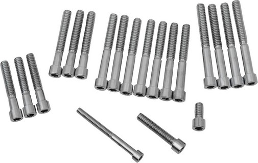 Drag Specialties Chrome Socket-Head Primary/Cam Cover Bolt Kit Smooth i gruppen Reservdelar & Tillbehr / Skruv- / monteringskit / Skruvkit Motor / Skruvkit Botten hos Blixt&Dunder AB (DS190751S)