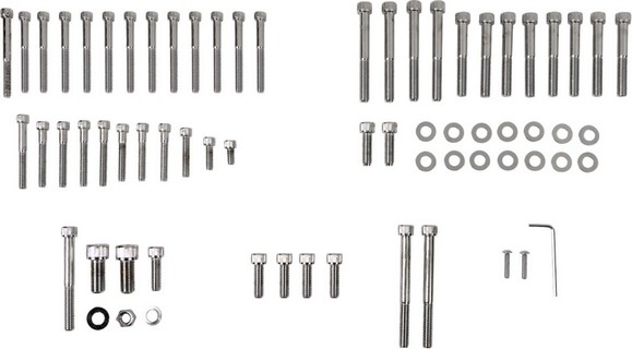 Drag Specialties Chrome Socket-Head Motor Bolt Kit Knurled Sckt Hd Mot i gruppen Reservdelar & Tillbehr / Skruv- / monteringskit / Skruvkit Motor / Skruvkit Botten hos Blixt&Dunder AB (DS190760)