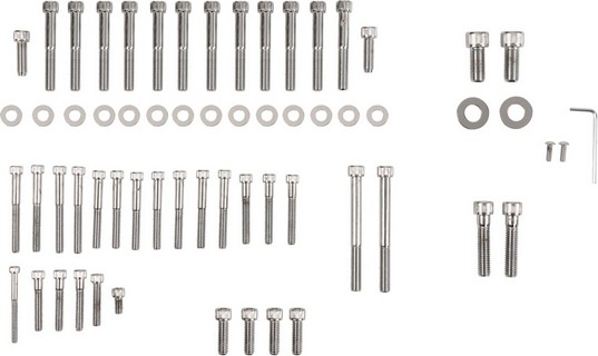 Drag Specialties Chrome Socket-Head Motor Bolt Kit Knurled Sckt Hd Mot i gruppen Reservdelar & Tillbehr / Skruv- / monteringskit / Skruvkit Motor / Skruvkit Botten hos Blixt&Dunder AB (DS190761)