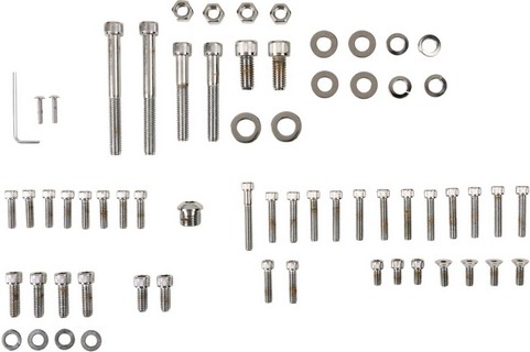 Drag Specialties Chrome Socket-Head Motor Bolt Kit Knurled Sckt Hd Mtr i gruppen Reservdelar & Tillbehr / Skruv- / monteringskit / Skruvkit Motor / Skruvkit Botten hos Blixt&Dunder AB (DS190766)