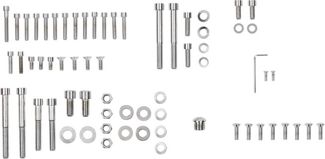 Drag Specialties Chrome Socket-Head Motor Bolt Kit Smooth 70-76 Fx Fl i gruppen Reservdelar & Tillbehr / Skruv- / monteringskit / Skruvkit Motor / Skruvkit Botten hos Blixt&Dunder AB (DS190767S)