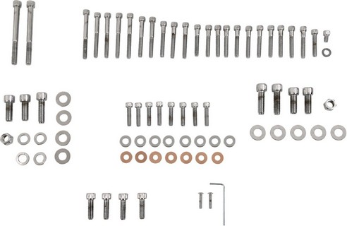 Drag Specialties Chrome Socket-Head Motor Bolt Kit Knurled Sckt Hd Mot i gruppen Reservdelar & Tillbehr / Skruv- / monteringskit / Skruvkit Motor / Skruvkit Botten hos Blixt&Dunder AB (DS190805)
