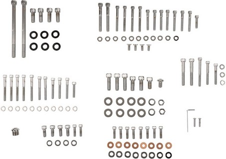 Drag Specialties Chrome Socket-Head Motor Bolt Kit Knurled Sckt Head M i gruppen Reservdelar & Tillbehr / Skruv- / monteringskit / Skruvkit Motor / Skruvkit Botten hos Blixt&Dunder AB (DS190874)