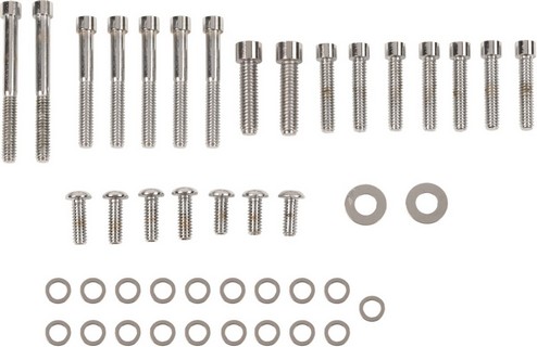 Drag Specialties Chrome Socket-Head Primary Cover Bolt Kit Smooth Smth i gruppen Reservdelar & Tillbehr / Skruv- / monteringskit / Skruvkit Trans hos Blixt&Dunder AB (DS190879S)