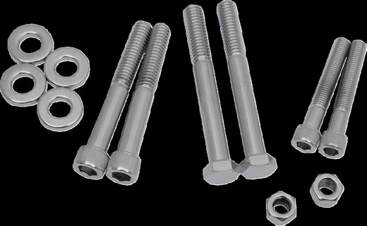 Drag Specialties Chrome Socket-Head Motor Mount Bolt Kit Knurled Knrld i gruppen Reservdelar & Tillbehr / Skruv- / monteringskit / Skruvkit Motor / Skruvkit Botten hos Blixt&Dunder AB (DS190880)