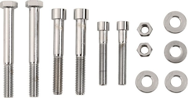 Drag Specialties Chrome Socket-Head Motor Mount Bolt Kit Smooth Smth M i gruppen Reservdelar & Tillbehr / Skruv- / monteringskit / Skruvkit Motor / Skruvkit Botten hos Blixt&Dunder AB (DS190880S)