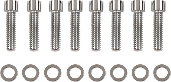 Drag Specialties Chrome Socket-Head Lifter Base Bolt Kit Smooth Lifter i gruppen Reservdelar & Tillbehr / Skruv- / monteringskit / Skruvkit Motor / Skruvkit Botten hos Blixt&Dunder AB (DS192397)
