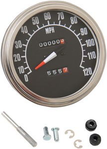 Drag Specialties Fl Speedometer 1:1 68-84 Face Speedo Hd 120Mph Fl 67- i gruppen Reservdelar & Tillbehr / Mtare / Hastighetsmtare (Vajerdrivning) hos Blixt&Dunder AB (DS243861)