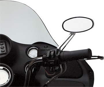 Drag Specialties Mirror Ness Stealth Ii Oval Led Left W/ 6