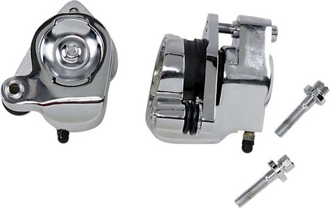 Drag Specialties Front Brake Caliper Kit Chrome Dual Chr.Dual Frnt.Cal i gruppen Reservdelar & Tillbehr / Bromsar / Bromsok & fsten hos Blixt&Dunder AB (DS325383)