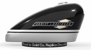 Rusty gold Tank Decals Black/Silver/White XL63-65 i gruppen Reservdelar & Tillbehr / Tankar / Dekaler & emblem / Dekaler hos Blixt&Dunder AB (Z777178)