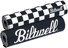 Biltwell Moto Bar Pad Checkers/Script Black Pad Crossbar Bw Checkr