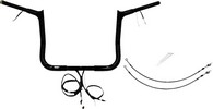 Fat Baggers Inc. H-Bar Pt Bl1.25"12"4-15Fl Handlebar Kit 12 Flht 14-15