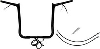 Fat Baggers Inc. H-Bar Pt Bl1.25"16"4-15Fl Handlebar Kit 16 Flht 14-15
