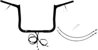 Fat Baggers Inc. H-Bar Pt Bl1.25"12"6-20Fl Handlebar Kit 12 Flht 16-20