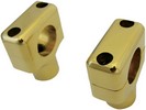 La Choppers 1.5" Shorty Polished Brass Risers For 1" Handlebars Univer