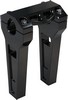 La Choppers 6" Black Anodized Straight Risers W/ 1-1/4" Clamping Riser
