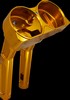 Arlen Ness Riser Method Kickback 10" Gold Riser Method Kickback 10 Gol