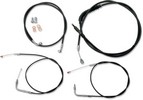 La Choppers Cable Kit 12-14" Ape Bar Length Stainless Steel Black Coat