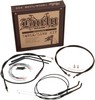 Burly Brand Cable Kit 18" Black Vinyl Stainless Steel Handlebar W/O Ab