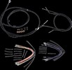 Burly Brand Cable Kit 14" Black Vinyl Stainless Steel Handlebar W/O Ab