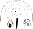 Burly Brand Cable Kit 18" Braided W/O Abs Control Kt Ss 00 Flst 18