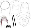 Burly Brand Cable Kit 14" Braided W/O Abs Control Ss 02 Flh Woc 14