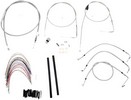 Burly Brand Cable Kit 18" Braided W/O Abs Control Ss 02 Flh Wc 18